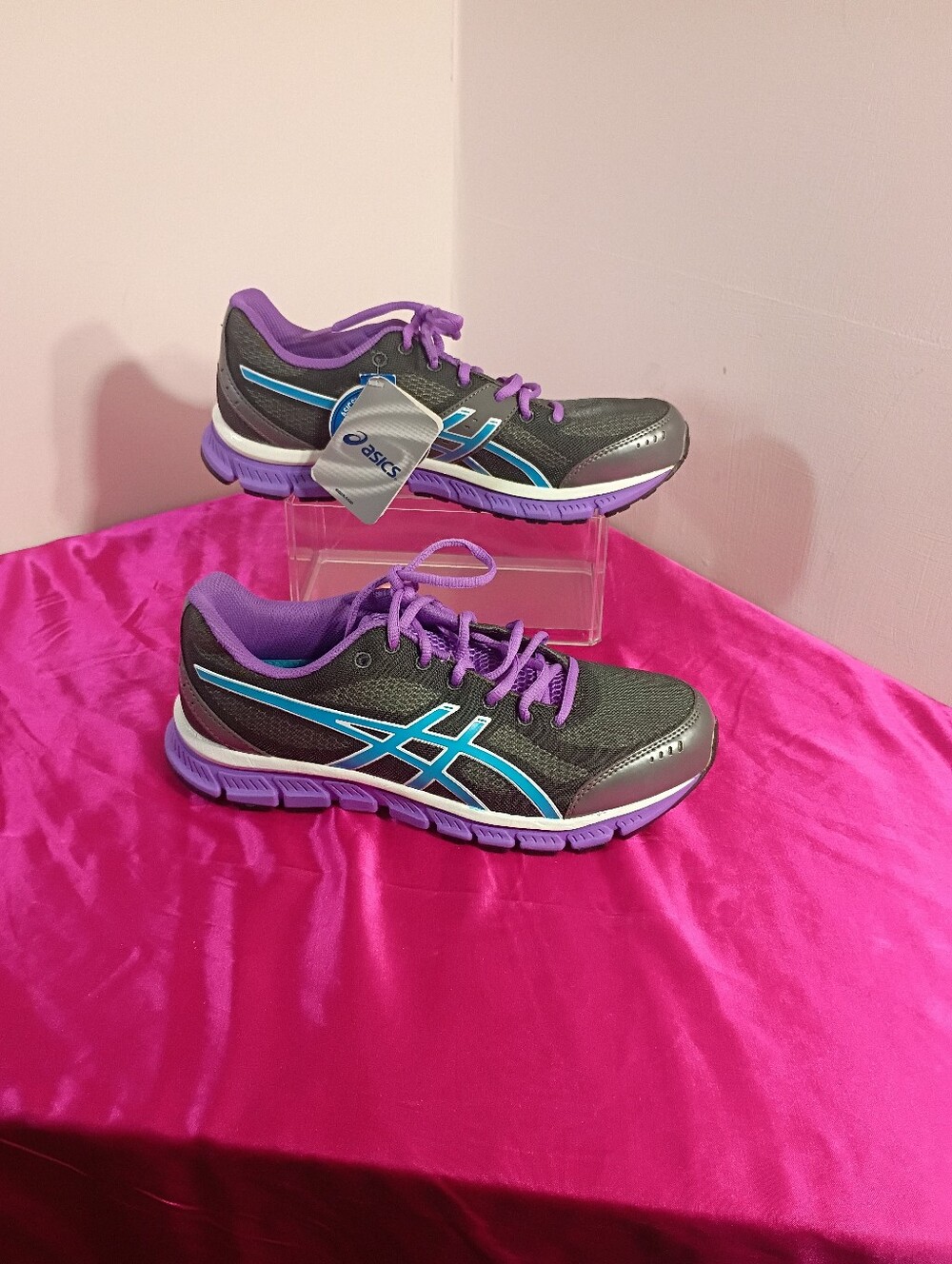 Asics Womens Shoes Gel-Flash T2J5N Size 11 Gray/Purple/Blue New Without Box